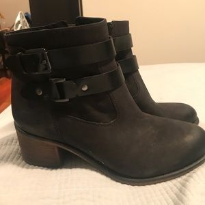 Franco Sarto Black Western-Style Booties