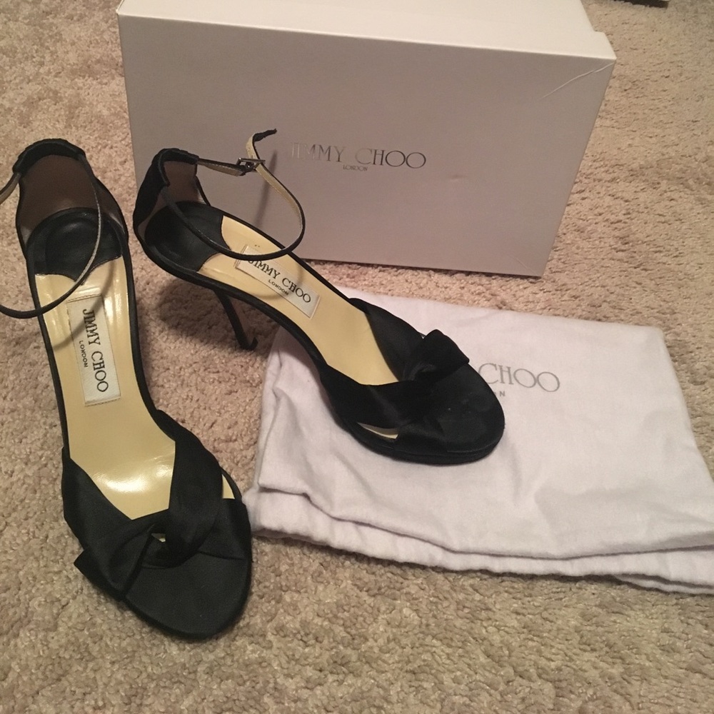Jimmy Choo strappy satin heels