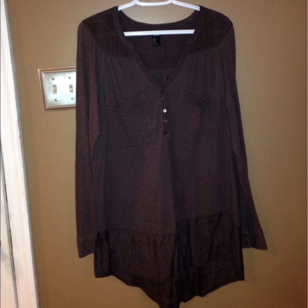 Mauve button down top!