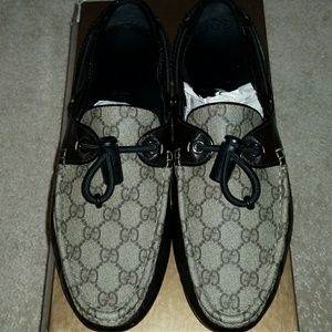 Men's GUCCI authentic brown loafers pattern
