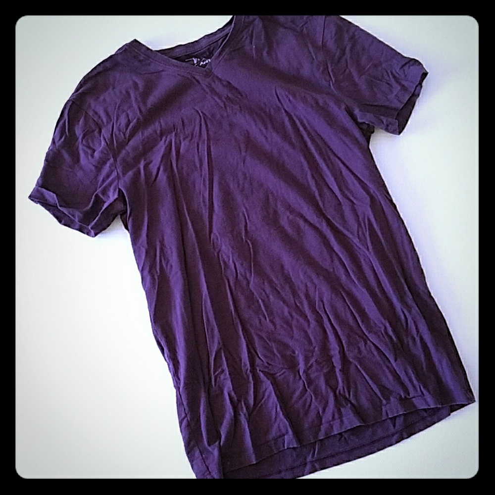 Purple V neck T shirt
