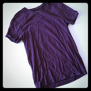 Purple V neck T shirt
