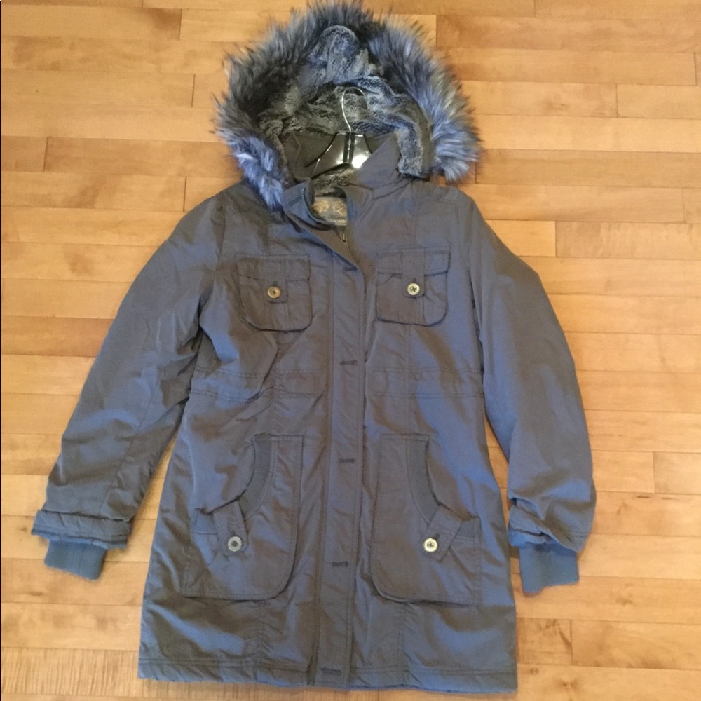 Steve Madden fur lined hooded coat