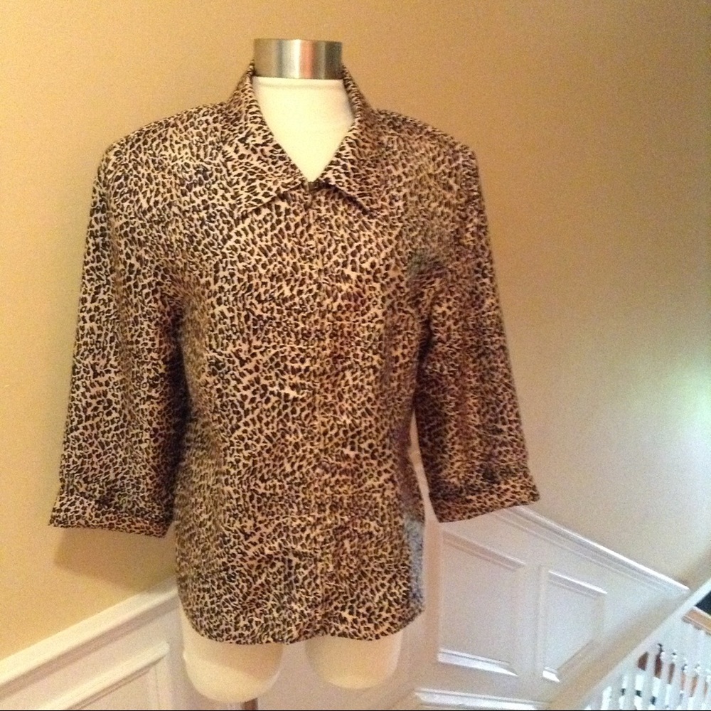 Silk animal print jacket