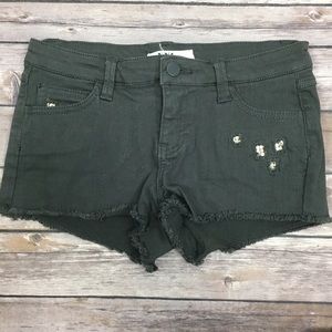 5 for $20 Dark gray shorts with gold details