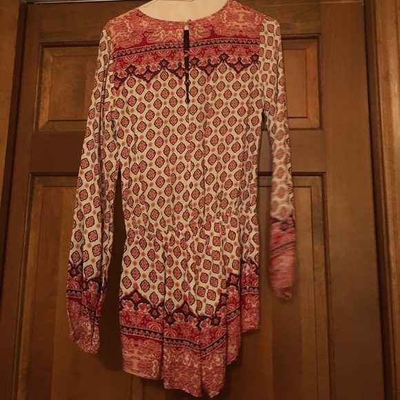 Patterned lace up romper - Picture 2 of 3