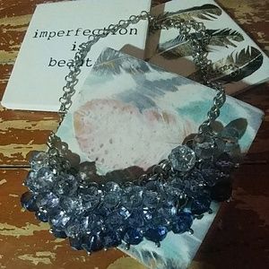 Blue statement necklace