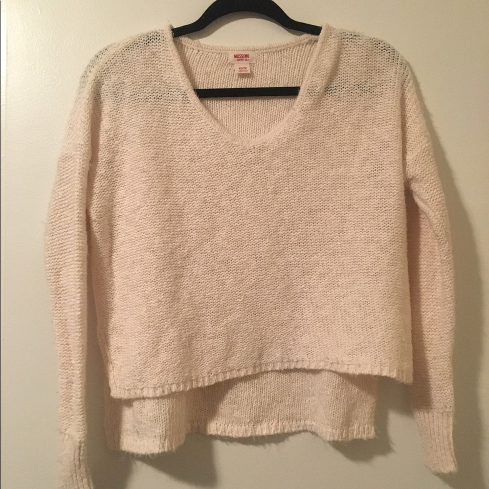 Cropped cream sweater