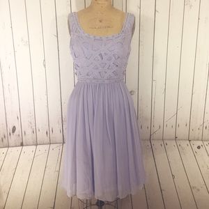 Antonio Melani Lavender Intricate Midi Dress