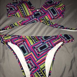 Tribal print bikini set