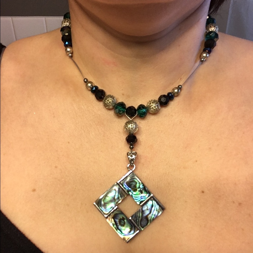 Diamond Shell yoke Necklace