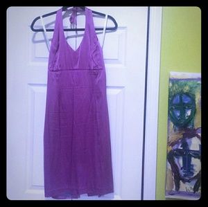 Shoshanna Fuchsia Silk Halter Dress