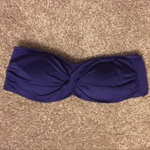 navy blue strapless bikini top size small