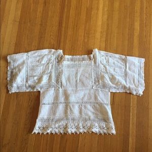 White Zara bohemian blouse White Zara bohemian blouse