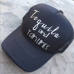 Black hat with silver vinyl