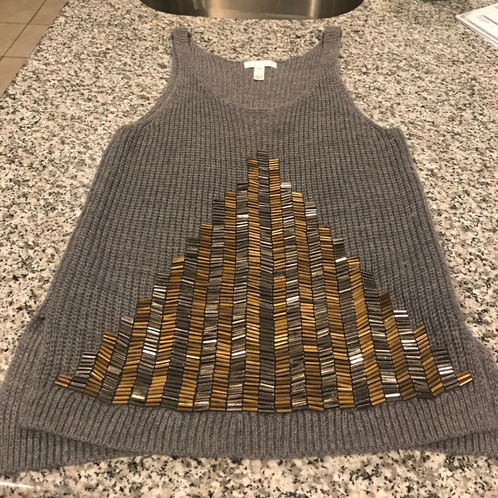 Leith size XS metallic sweater tank from Nordstrom