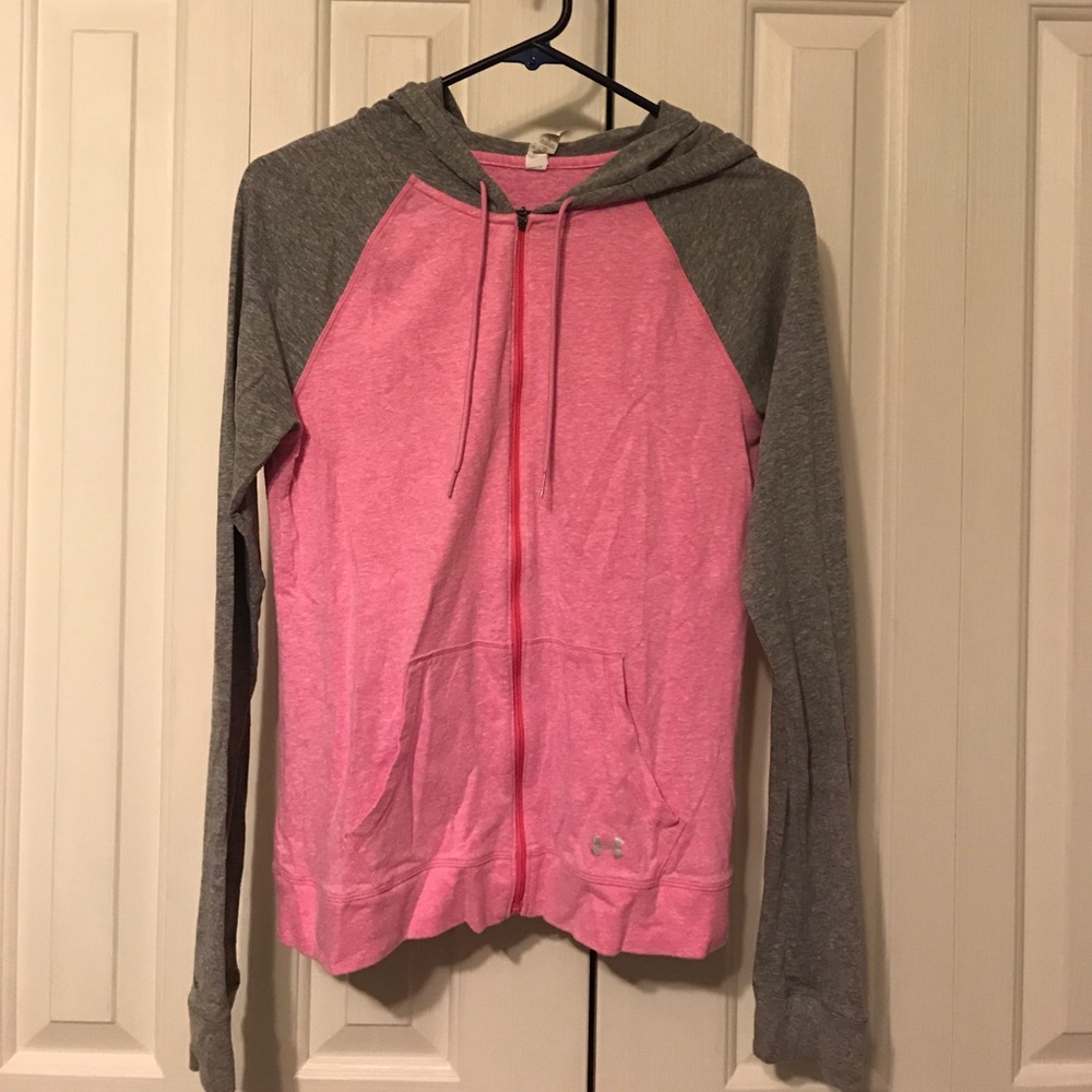 Pink and Grey Under Armour ZipUp