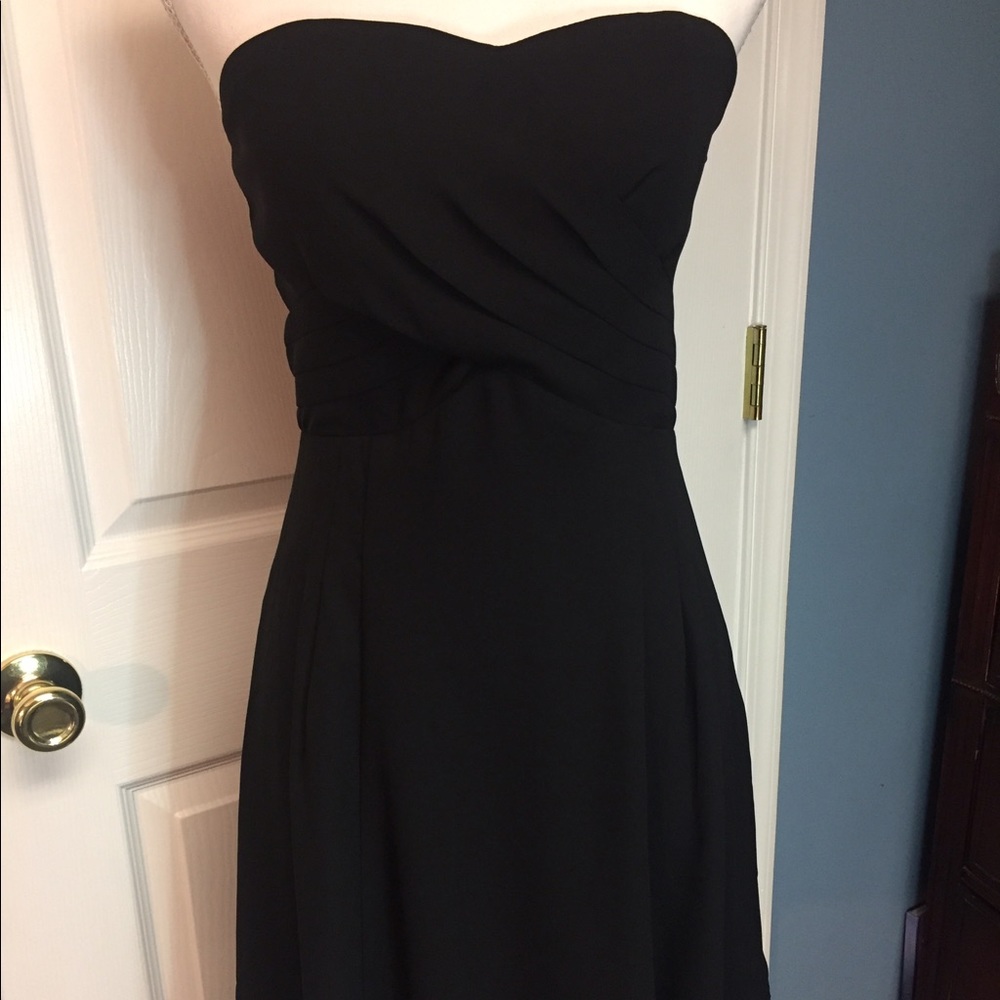 Express Strapless Dress, Black, size 6,