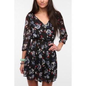Urban Outfitters COPE black floral dress