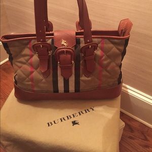 Authentic Burberry Bridle House Check shoulder bag
