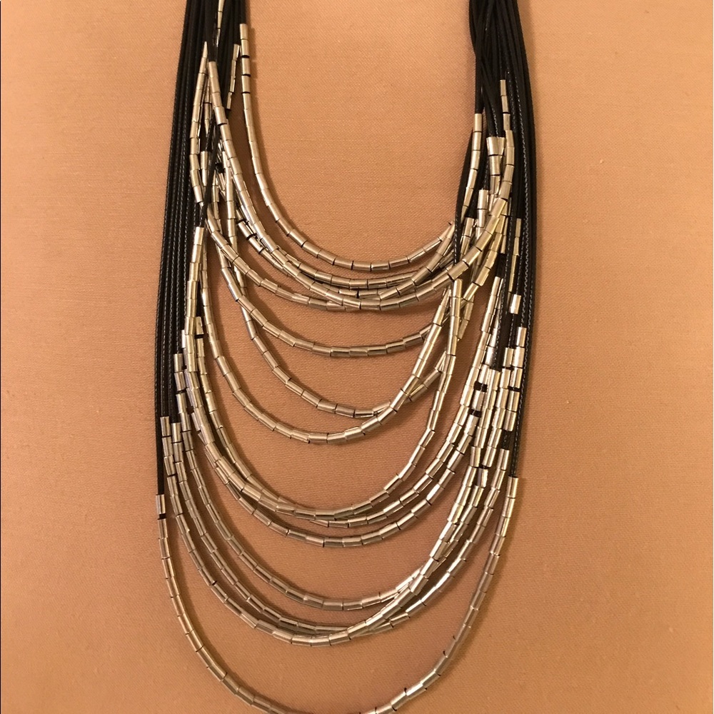 Black and silver necklace