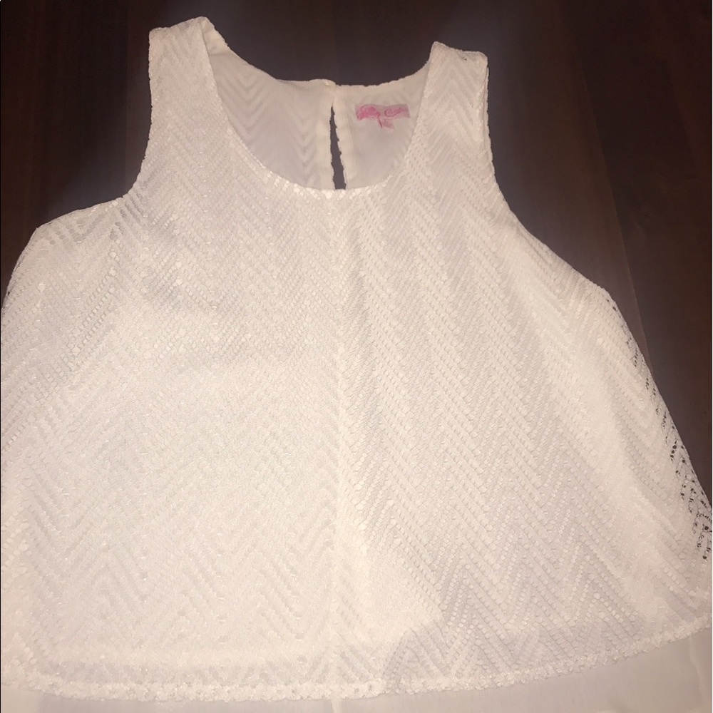 Beautiful layered white Candie's tank
