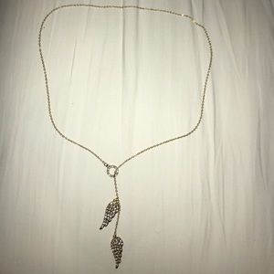 Gold angel wing necklace