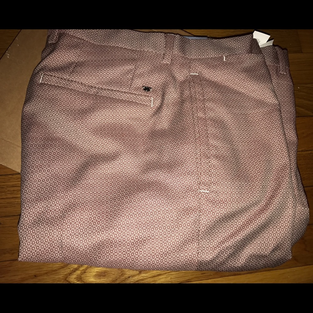 Red and White Zara pants