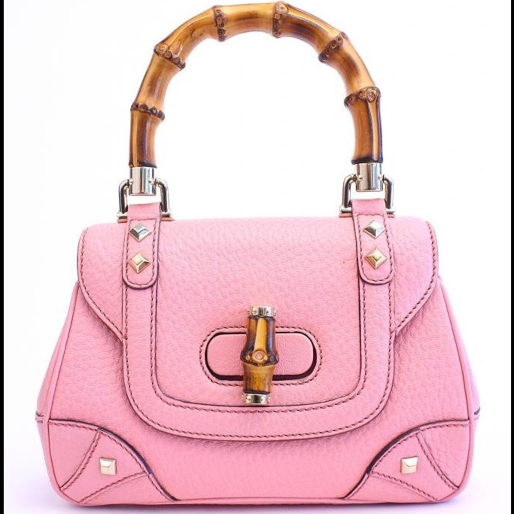 Authentic Gucci Studded Bamboo Crossbody - Picture 2 of 8