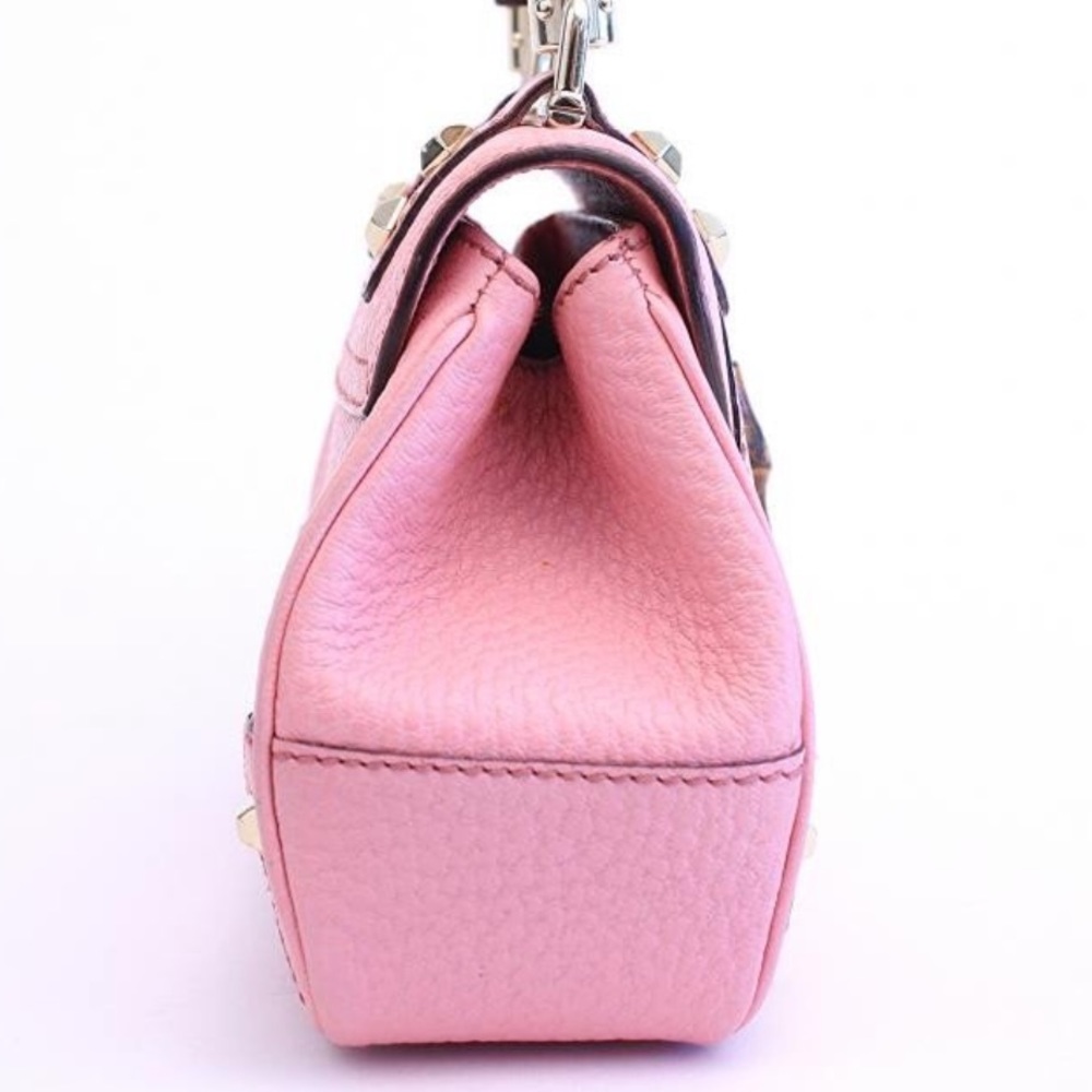 Authentic Gucci Studded Bamboo Crossbody - Picture 3 of 8