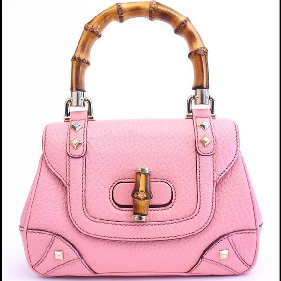 Authentic Gucci Studded Bamboo Crossbody - Picture 2 of 8
