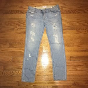 Paige Naomi Destructed Skinny Jeans size 28