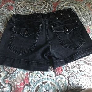 Black miss me shorts