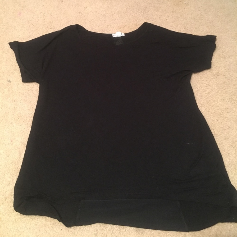 Black sheer back top