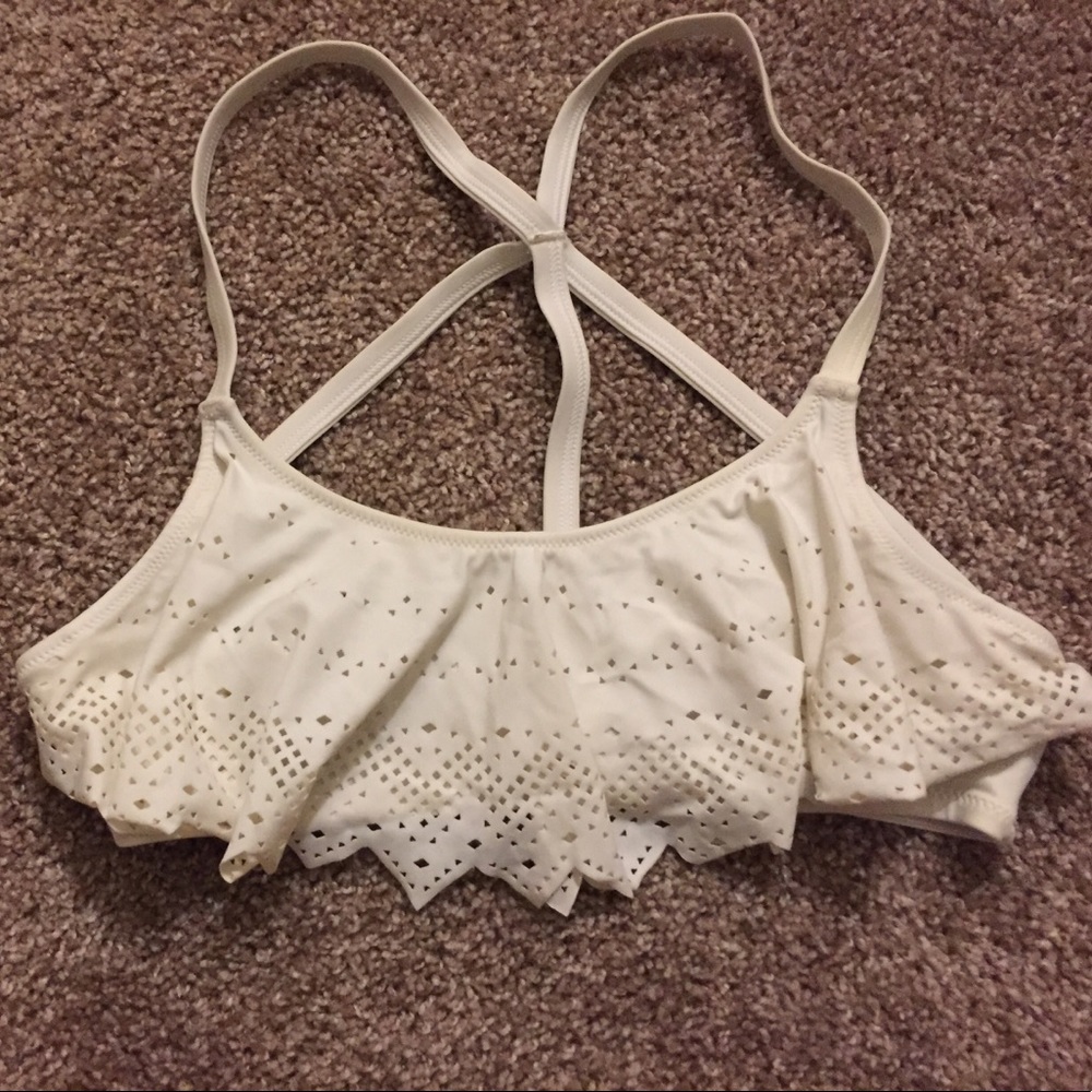white victoria's secret bikini top size medium
