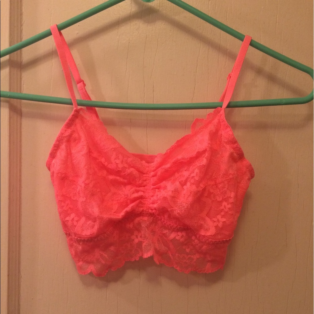 PINK coral bralette