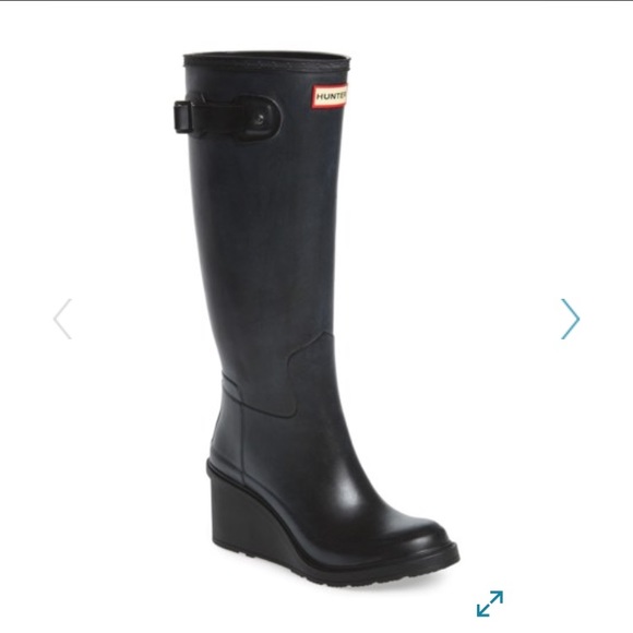 10 off Hunter Shoes NWT Hunter tall wedgeheel rain boot from
