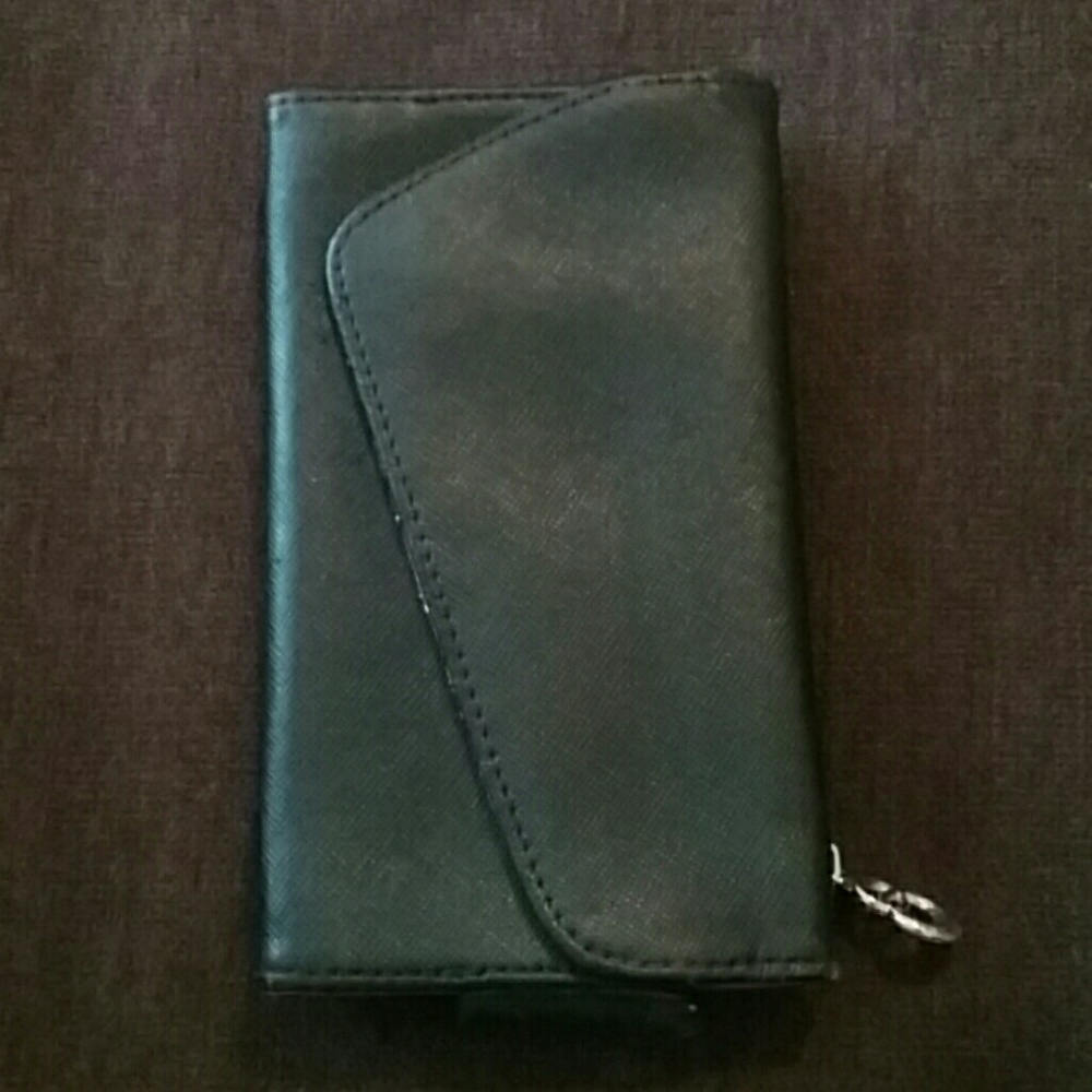 Black and purple wallet