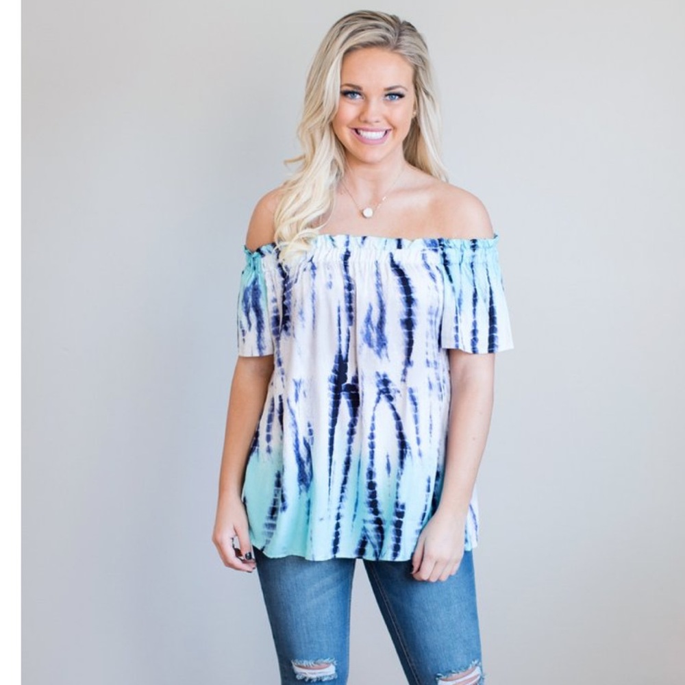 TIE DYE OFF THE SHOULDER TOP