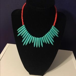 Handmade beaded wire necklace