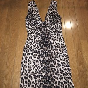 Leopard print bodycon dress
