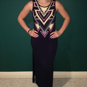 Aztec maxi dress