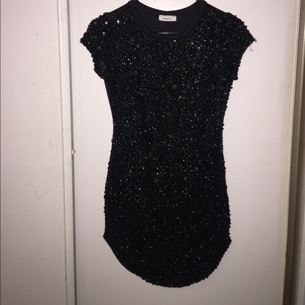 Black sequence dress