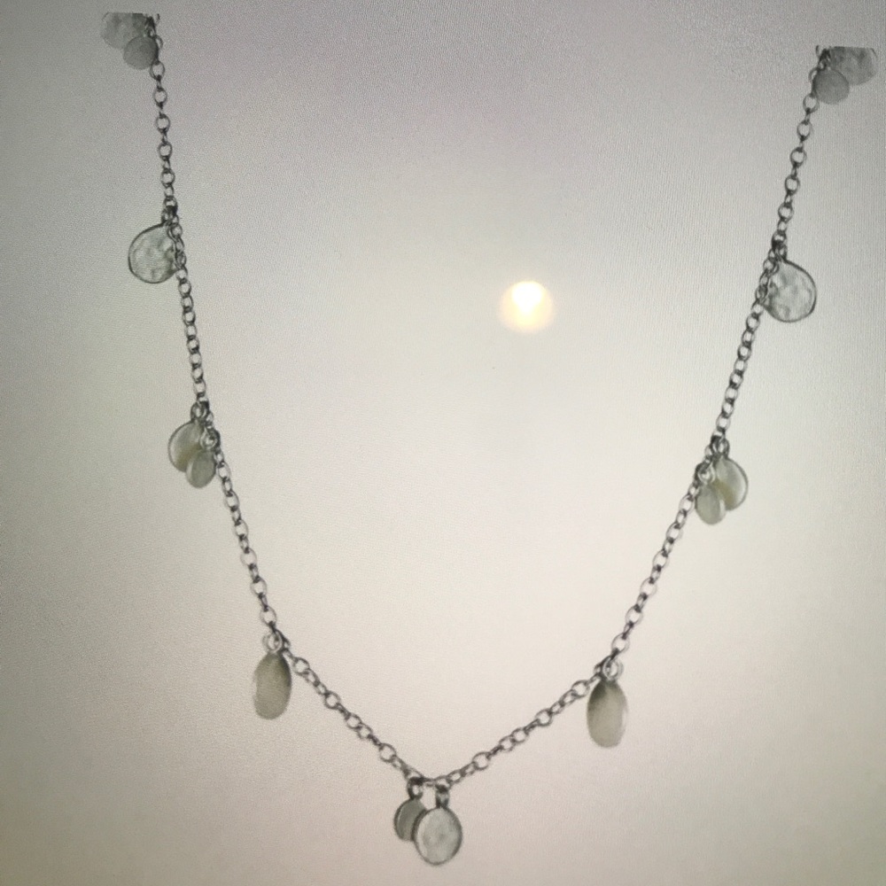 Me & Ro Silver Lotus Petal Chain 16"