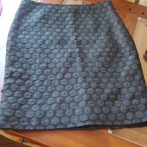 Anthro polka dot contrast pencil skirt by Maeve