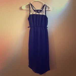 Blue high-low dress