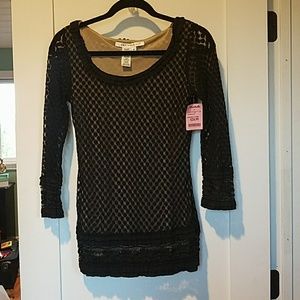 New with tags Max Studio black stretchy dressy top