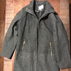 Nautical Herringbone Wool Overcoat