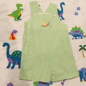 Light Green Gingham Boy's Jon Jon