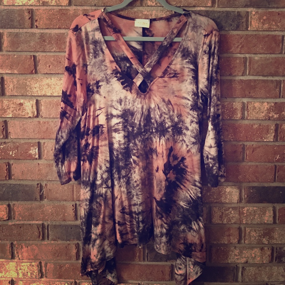Cute tye die trapeze top
